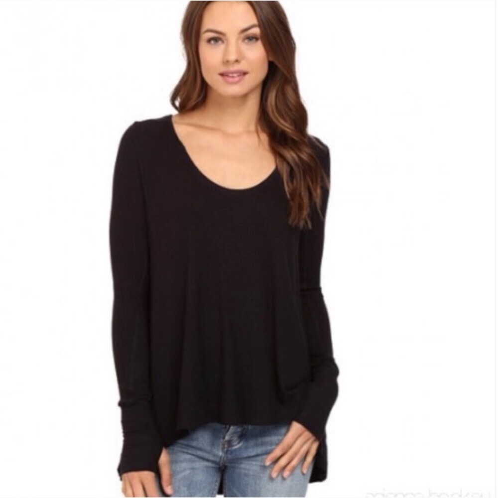 Free People Distressed Malibu Thermal Long Sleeve